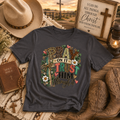 Prayer Cross Tee — "Pray On It, Trust Him Through It" Inspirational Christian T-Shirt